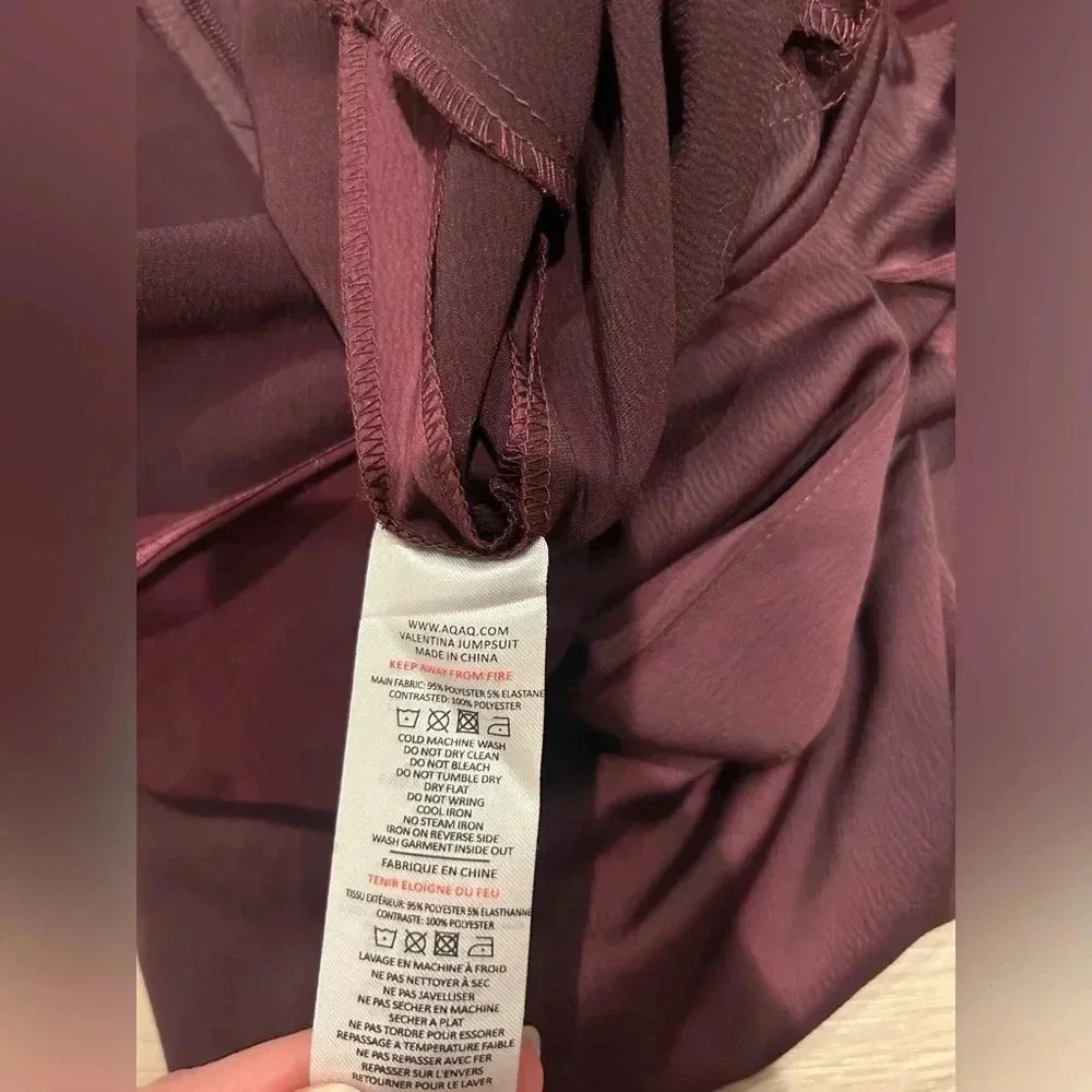 NWT AQ/AQ Valentina Jumpsuit in Plum / Size 4 / - Picture 6 of 6
